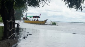 Ecotourism boat in Kampie, Cambodia